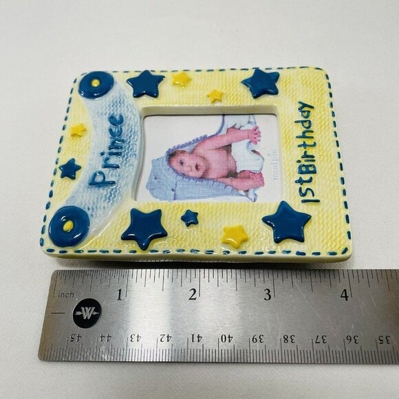 Mud Pie Picture Photo Frame Son Boy 1st Birthday Prince Newborn Baby 3D Ornate - Picture 9 of 12